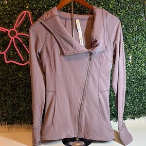 lululemon athletica mauve zip-up hoodie jacket